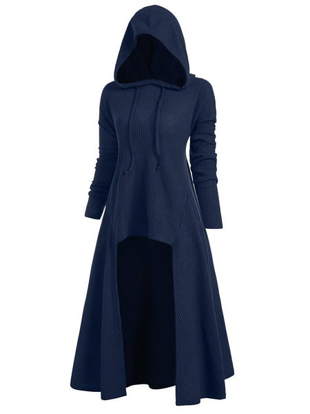 Night Knight Hooded High-Low Knit Coat Dress in Premium Cotton with practical styling and dependable silhouette control.