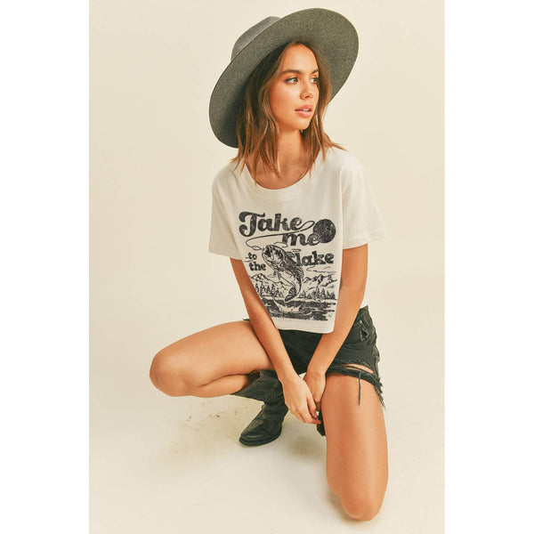 Take Me to the Lake Graphic Tee: ANTLER