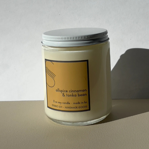 501 Allspice Cinnamon + Tonka Bean 8oz Candle