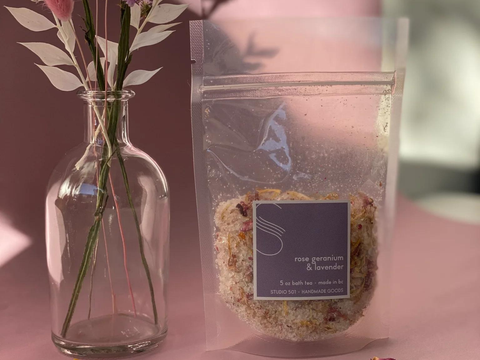 501 Rose Geranium + Lavender 5 oz Bath Tea