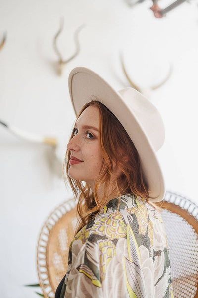 Willow Flat Brim Buckle Hat