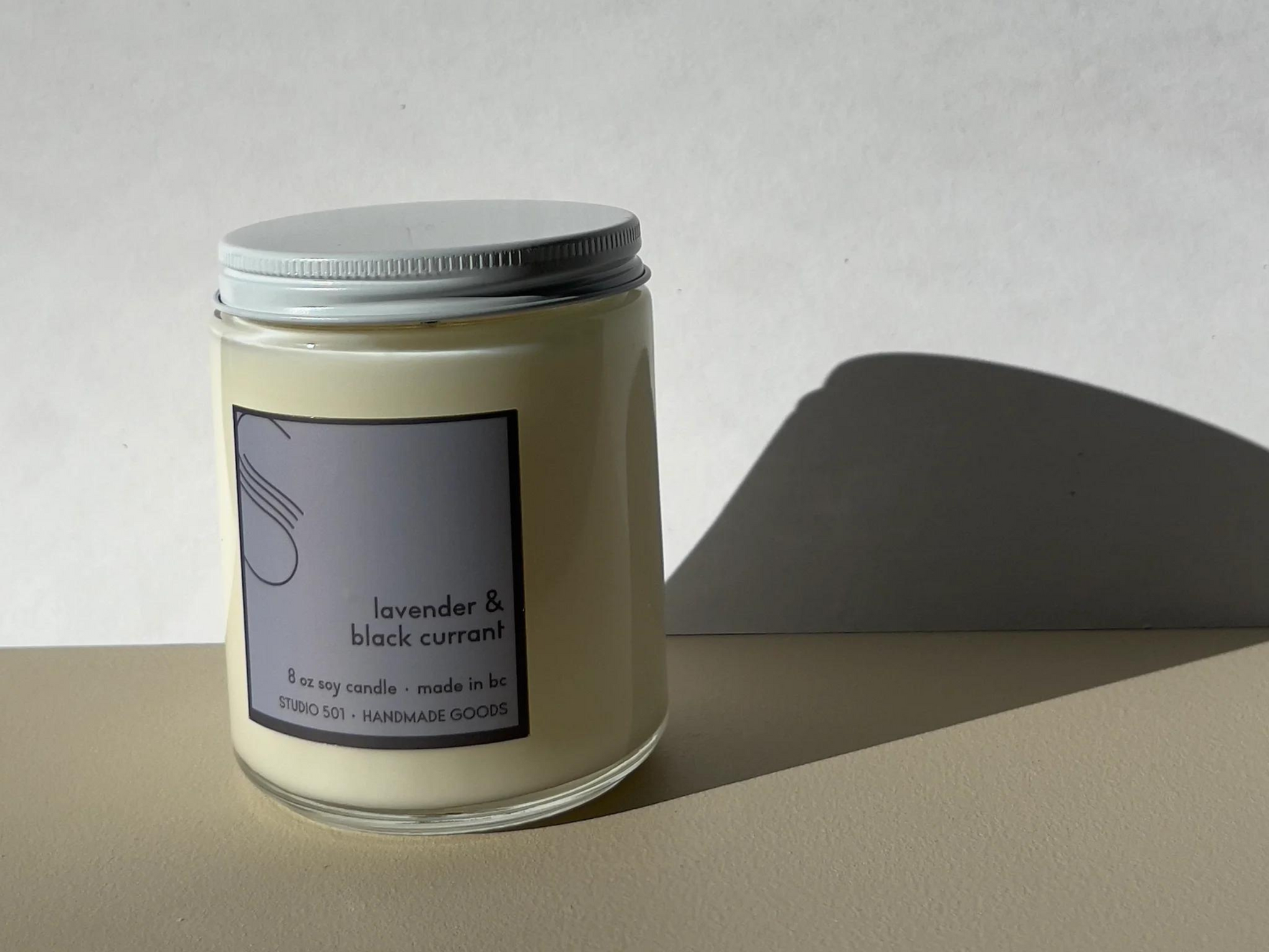 501 Lavender & Black Current 8 oz Candle