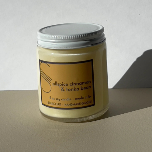 501 Allspice Cinnamon + Tonka Bean 4oz Candle