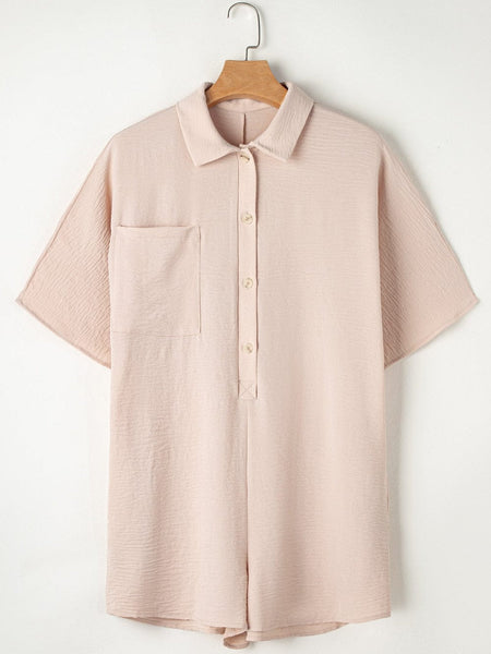 Women's Plus Size Cotton-Blend Relaxed Button-Up with Roll-Tab Sleeves made for easy styling and wardrobe coordination, with premium-like structure