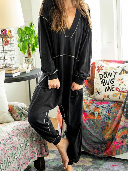 Women's Contrast Stitch Hooded Maxi Loungewear Dress made for easy styling and wardrobe coordination, with premium-like structure and finish.