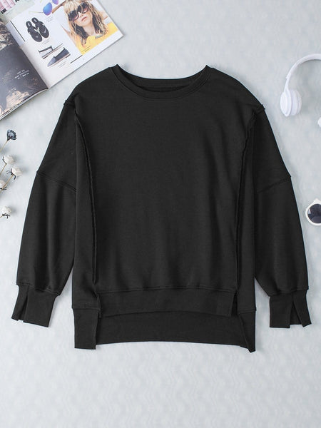 Oversized Crewneck Pullover Workout Long Sleeve Hoodie