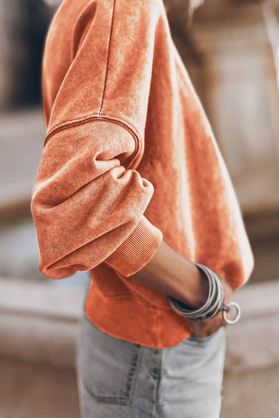 Oversized Crewneck Pullover Workout Long Sleeve Hoodie