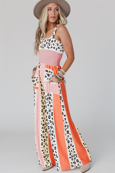 Flowy Leopard Print Jumpsuit