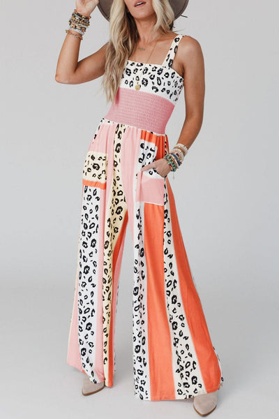 Flowy Leopard Print Jumpsuit