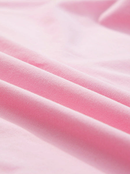 Women's Pink Sequin Striped Puff Sleeve Colorblock Top for Women