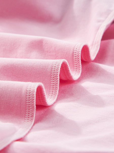 Women's Pink Sequin Striped Puff Sleeve Colorblock Top for Women