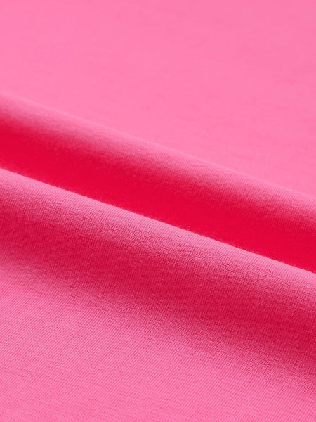 Women's Pink Tulle Ruffle Sleeve Cotton Top in Jeans