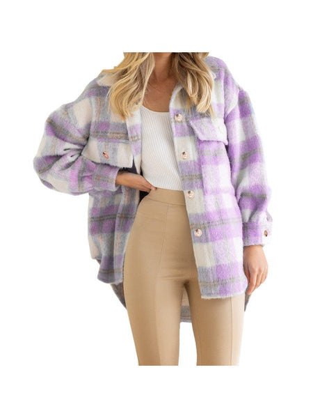 Warm Plaid Jacket for Cold Weather