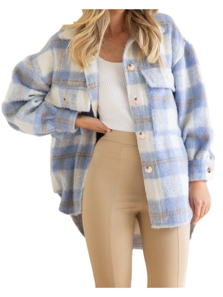 Warm Plaid Jacket for Cold Weather