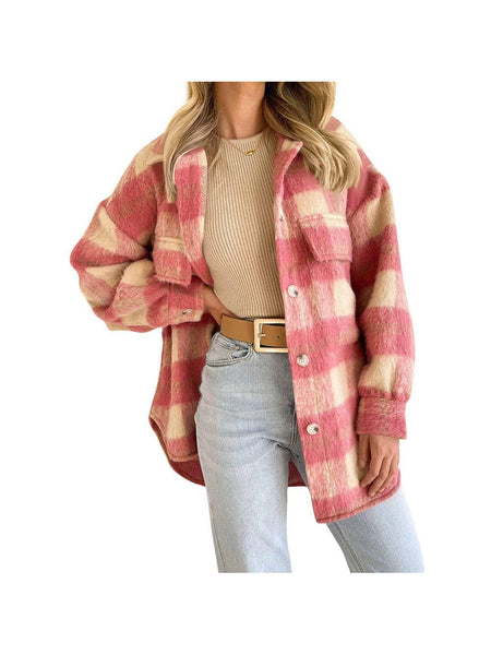 Warm Plaid Jacket for Cold Weather
