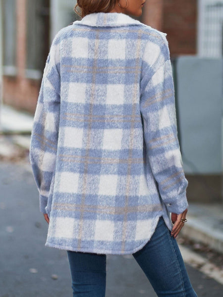 Warm Plaid Jacket for Cold Weather