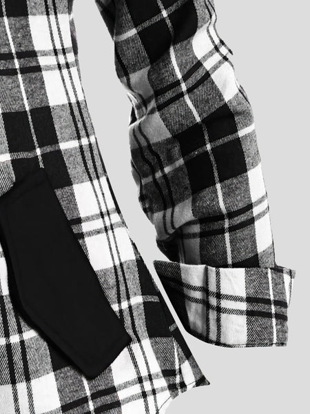 Casual Plaid Corduroy Jacket
