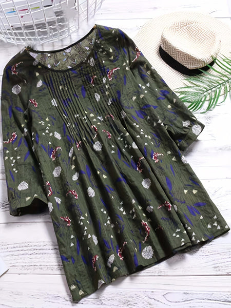 Women's Plus Size Floral Print Blouse