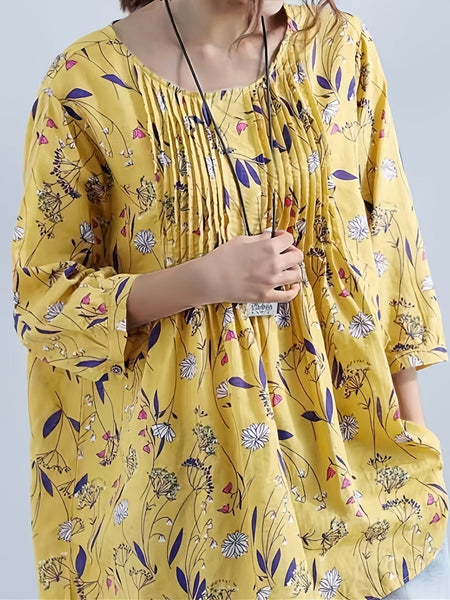 Women's Plus Size Floral Print Blouse