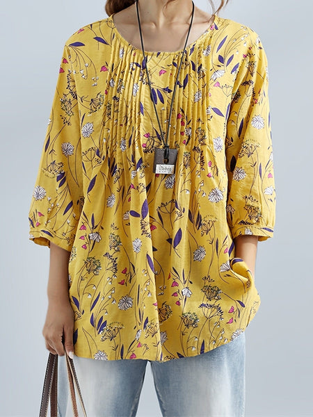 Women's Plus Size Floral Print Blouse