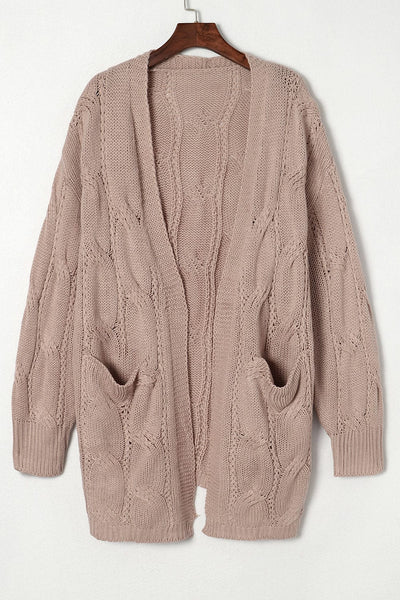 Long Hooded Cardigan with Pockets