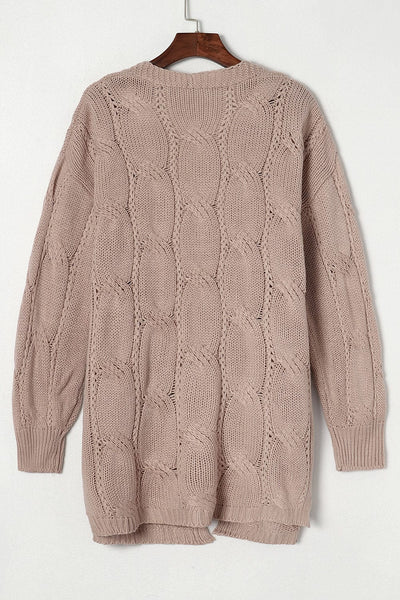 Autumn Winter Cable Knit Cardigan