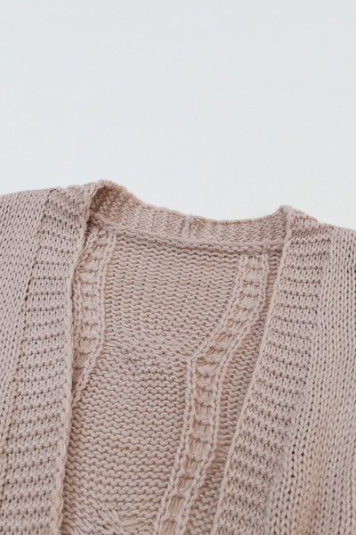 Autumn Winter Cable Knit Cardigan
