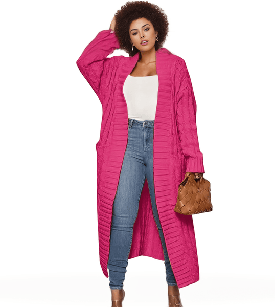 women's plus size long cardigan sweater made for easy styling and wardrobe coordination, with premium-like structure and finish. with practical