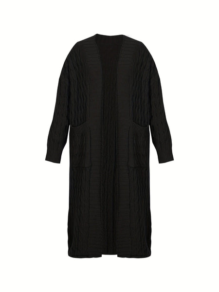 women's plus size long cardigan sweater made for easy styling and wardrobe coordination, with premium-like structure and finish. with practical