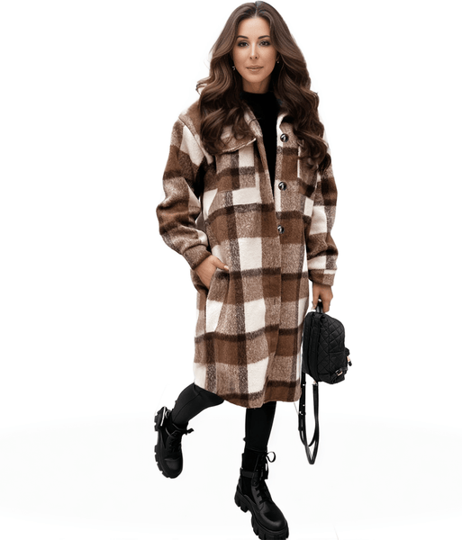 Women's Plus Size Plaid Shacket Jacket in Plus Size Outerwear