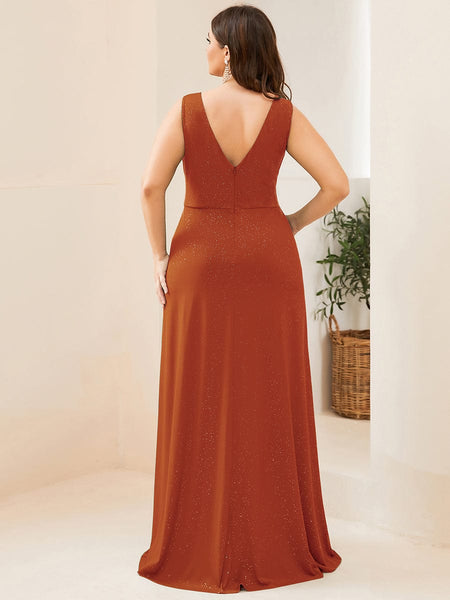 V-Neck Smocked Waist Maxi Dress