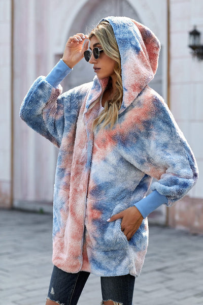 Cozy Plush Tie-Dye Hoodie