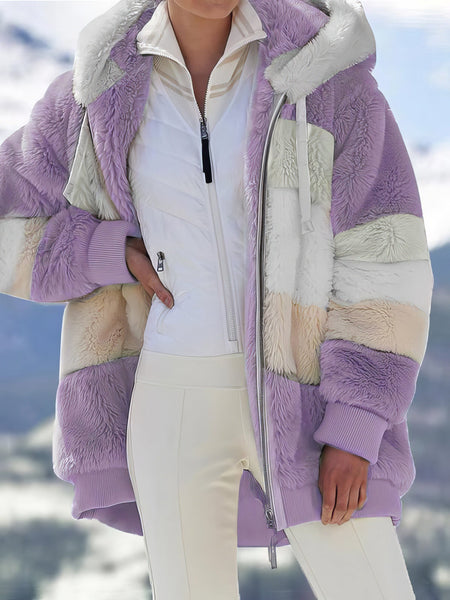 Checkered Plush Fleece Jacket