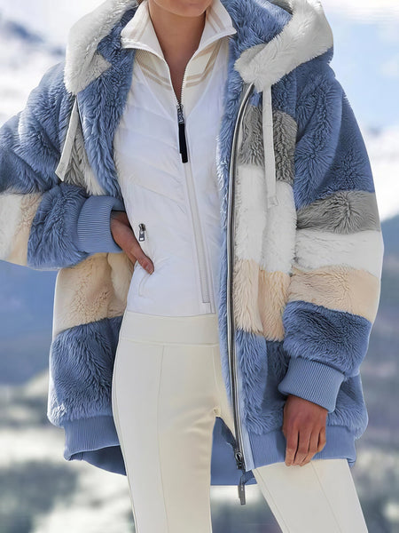 Checkered Plush Fleece Jacket
