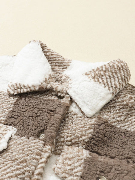 Warm Winter Sherpa Coat with Pockets