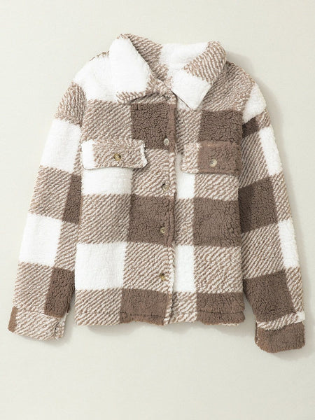 Warm Winter Sherpa Coat with Pockets