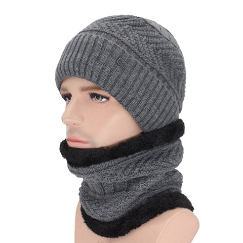 Knitted Beanie & Neck Warmer