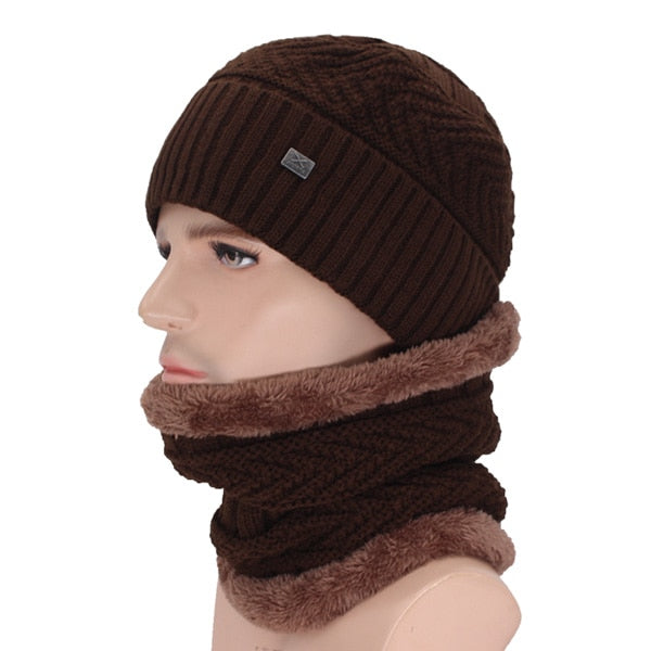Knitted Beanie & Neck Warmer