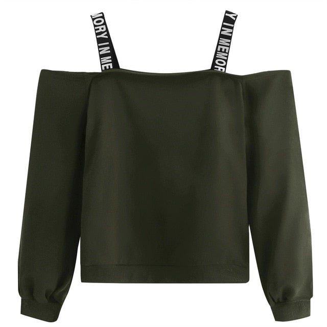 Letter Strapped Sweater