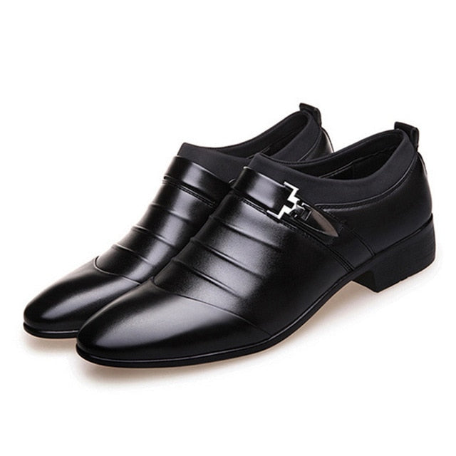 Leather Buckle Dress Shoes