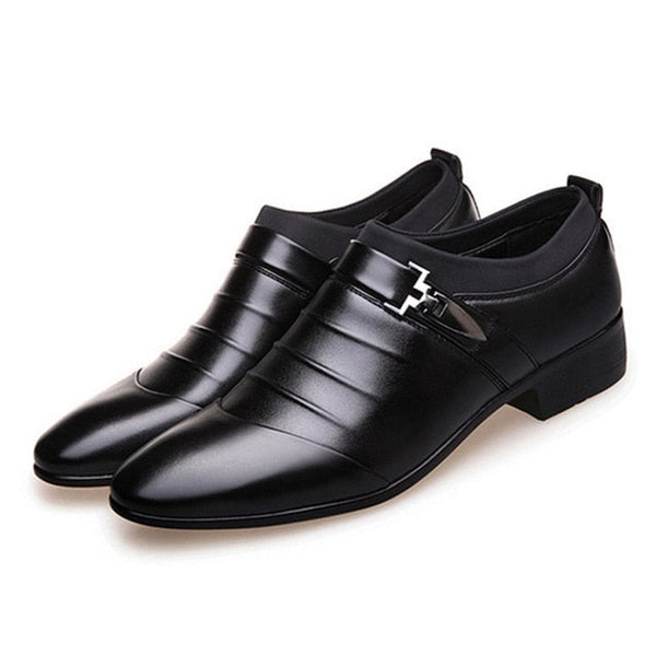 Leather Buckle Dress Shoes
