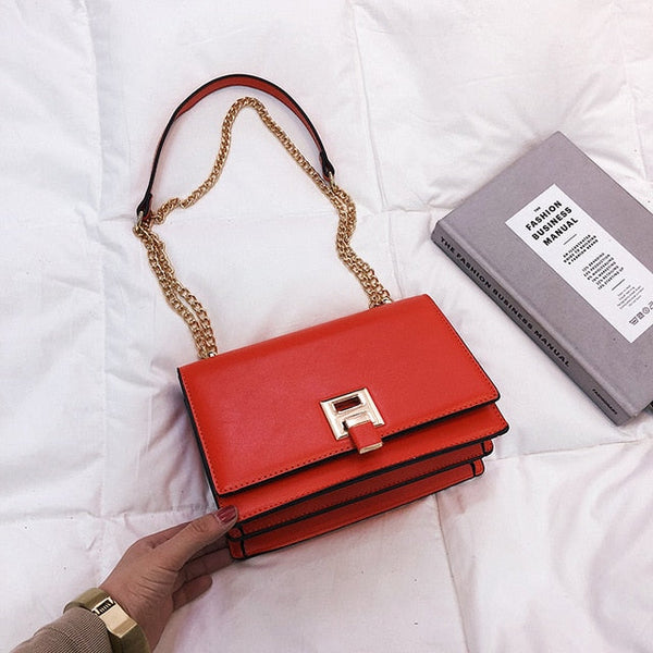 Leather Messenger Handbag