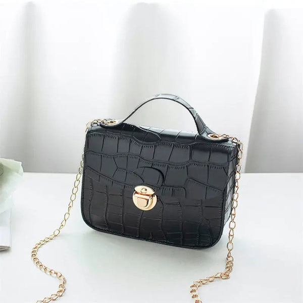 Croc Pattern Shoulder & Handbag