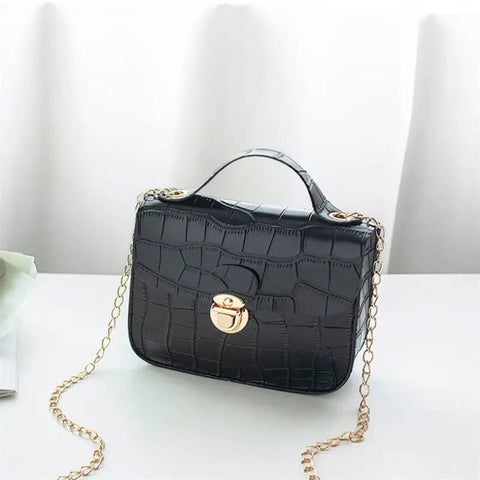 Croc Pattern Shoulder & Handbag
