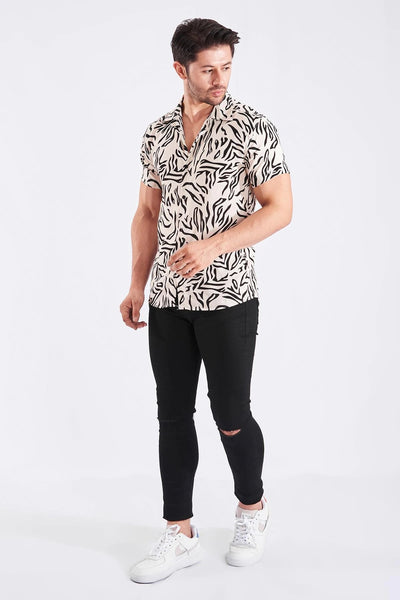 Short Sleeve Zebra Print