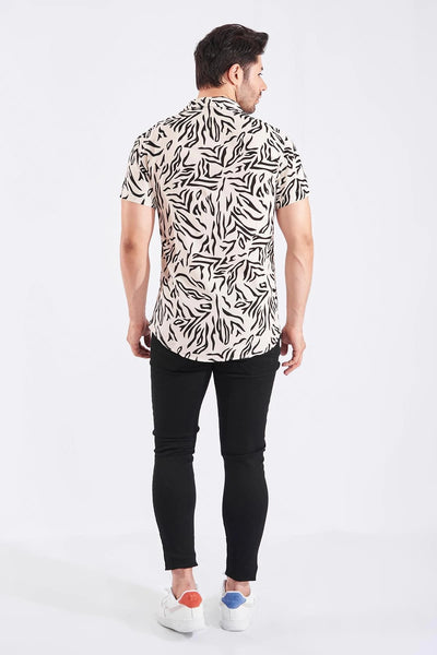 Short Sleeve Zebra Print
