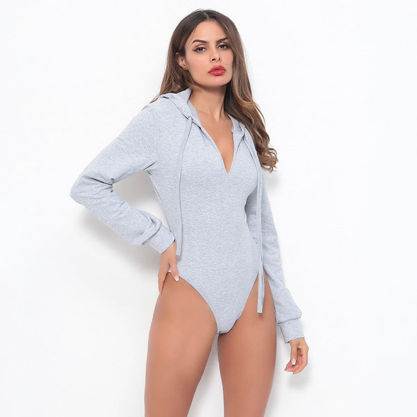 V Hoodie Bodysuit