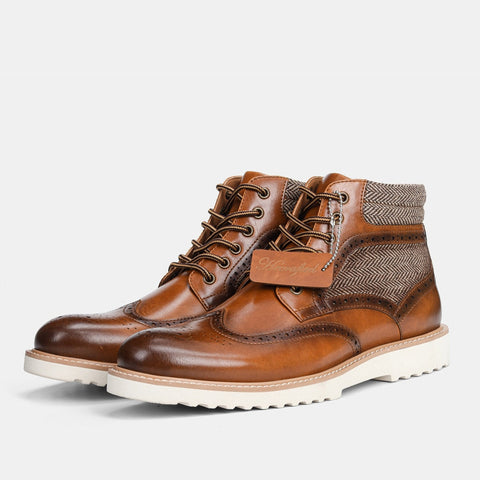 Leather Brogue Boots