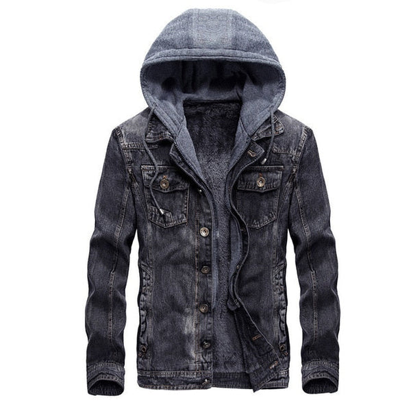 Denim Fleece Hoodie