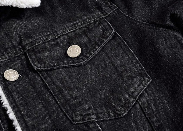 Denim Plush Jacket